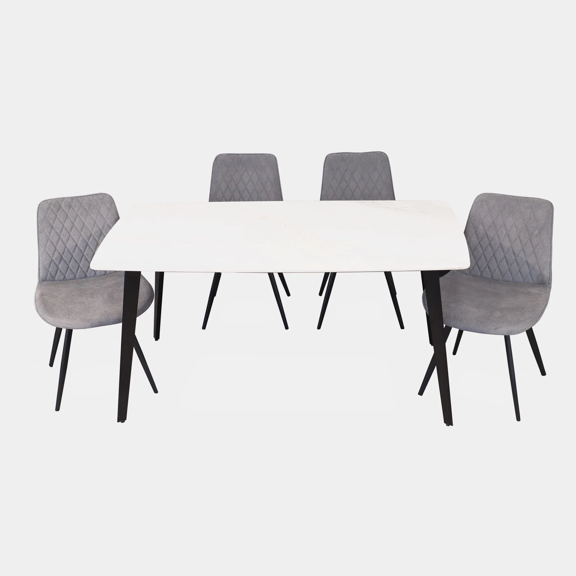 Bianco - Sintered Stone Dining Table & 4 Dining Chairs Set - Image 8