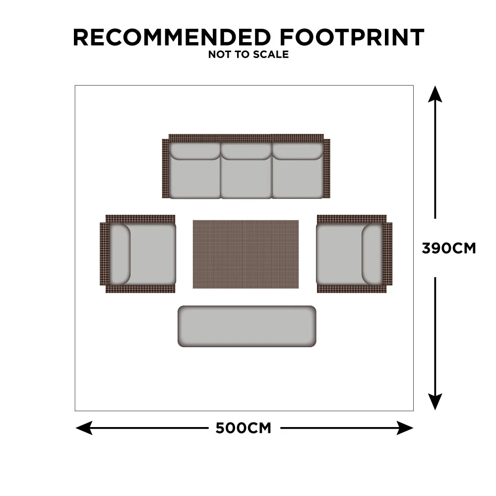 Coral Gables - 3 Seat Garden Sofa Dining Set With Rising Table, Dark Grey Aluminium - Image 4
