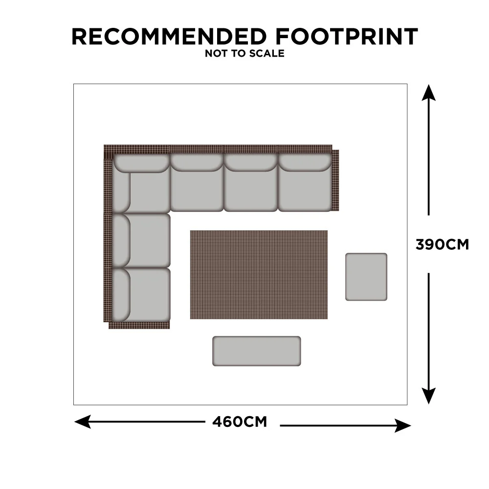 Coral Gables - Corner Garden Dining Set With Rising Table, Natural Aluminium - Image 4