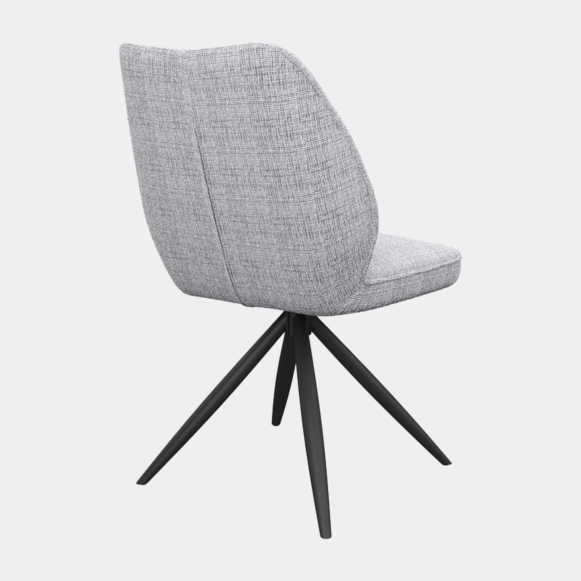 Cortado - Swivel Dining Chair, Grey Fabric - Image 3