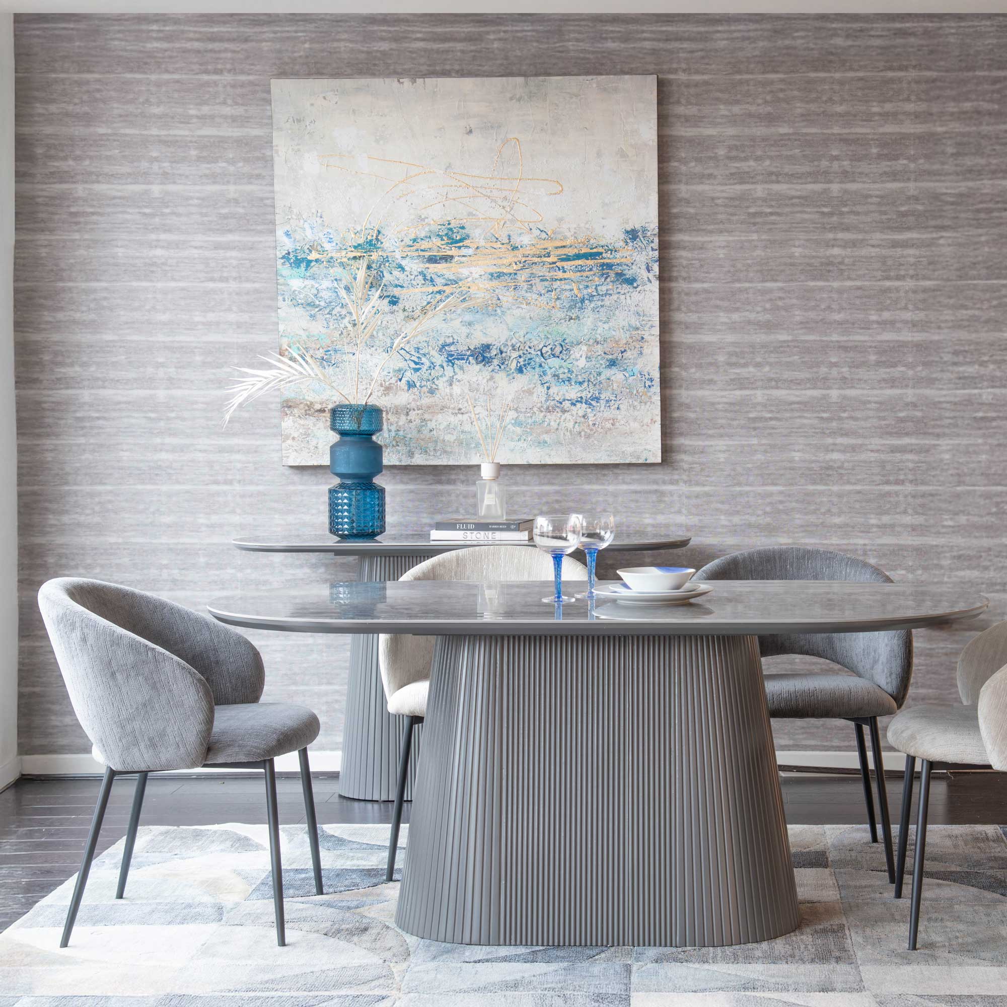 Dario - Sintered Stone Dining Table & 6 Dining Chairs Set - Image 11