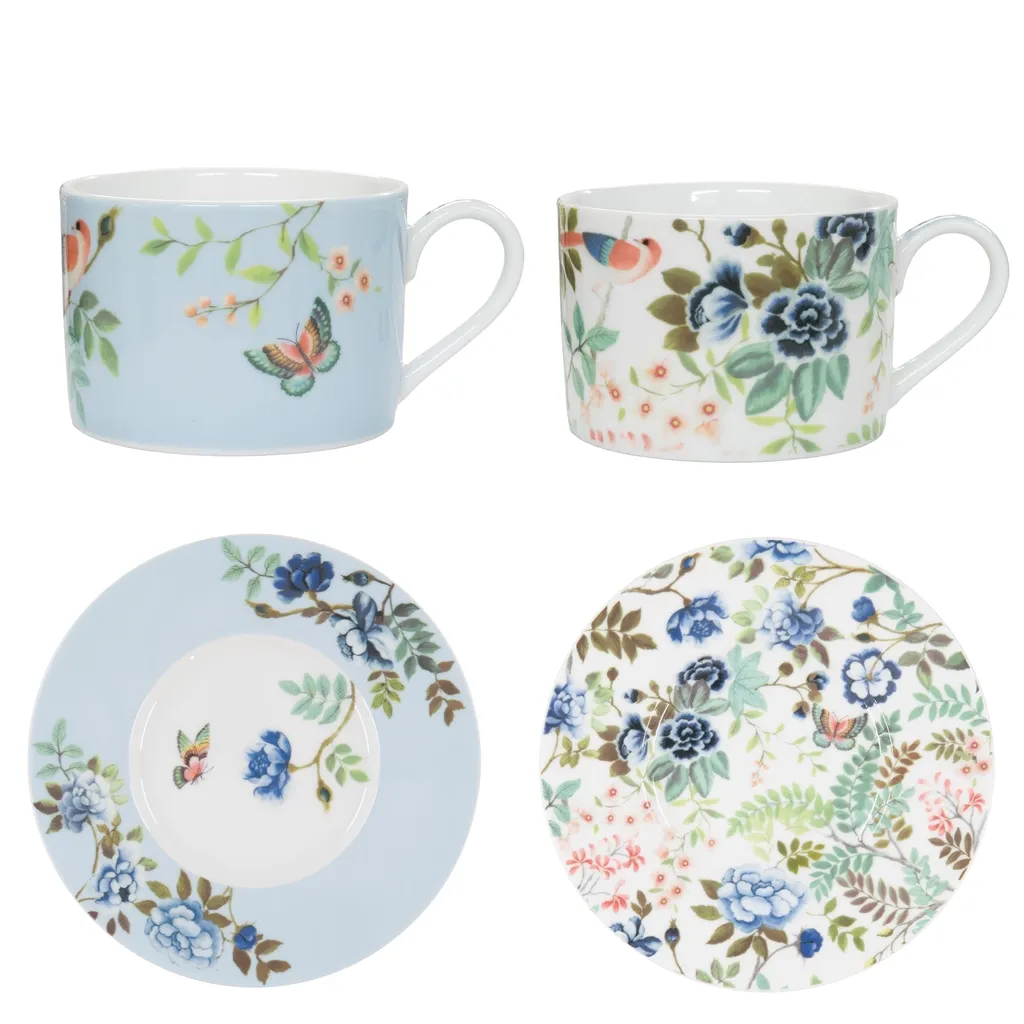 Designers Guild - Porcelaine De Chine Tea Cup & Saucer, Set of 2 - Image 3