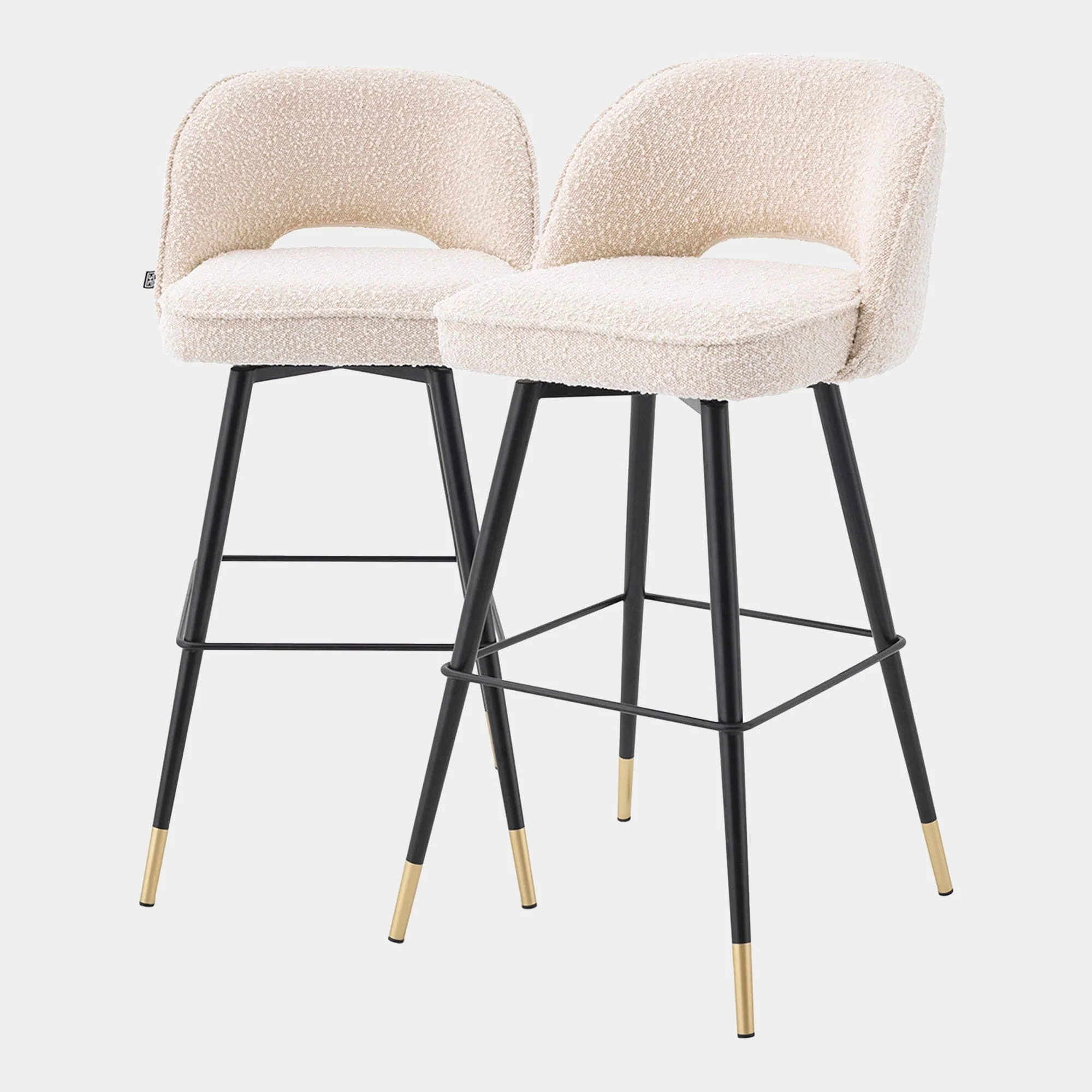 Eichholtz Cliff - Swivel Barstools Set Of 2, Velvet - Image 9