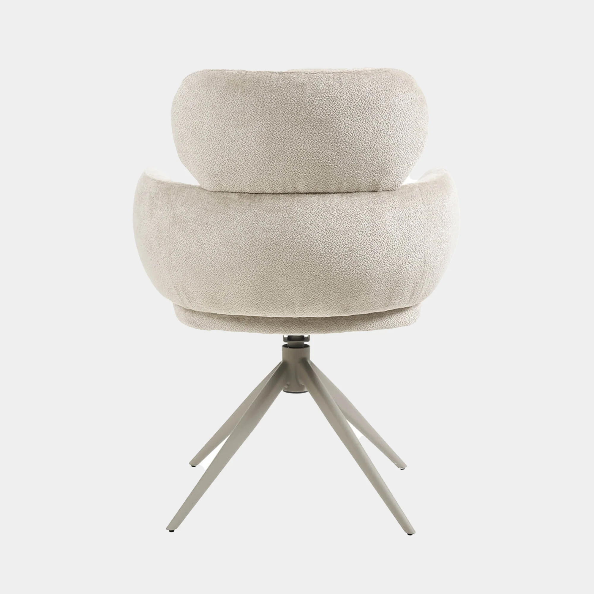 Glacier - Swivel Dining Chair, Beige Fabric - Image 3