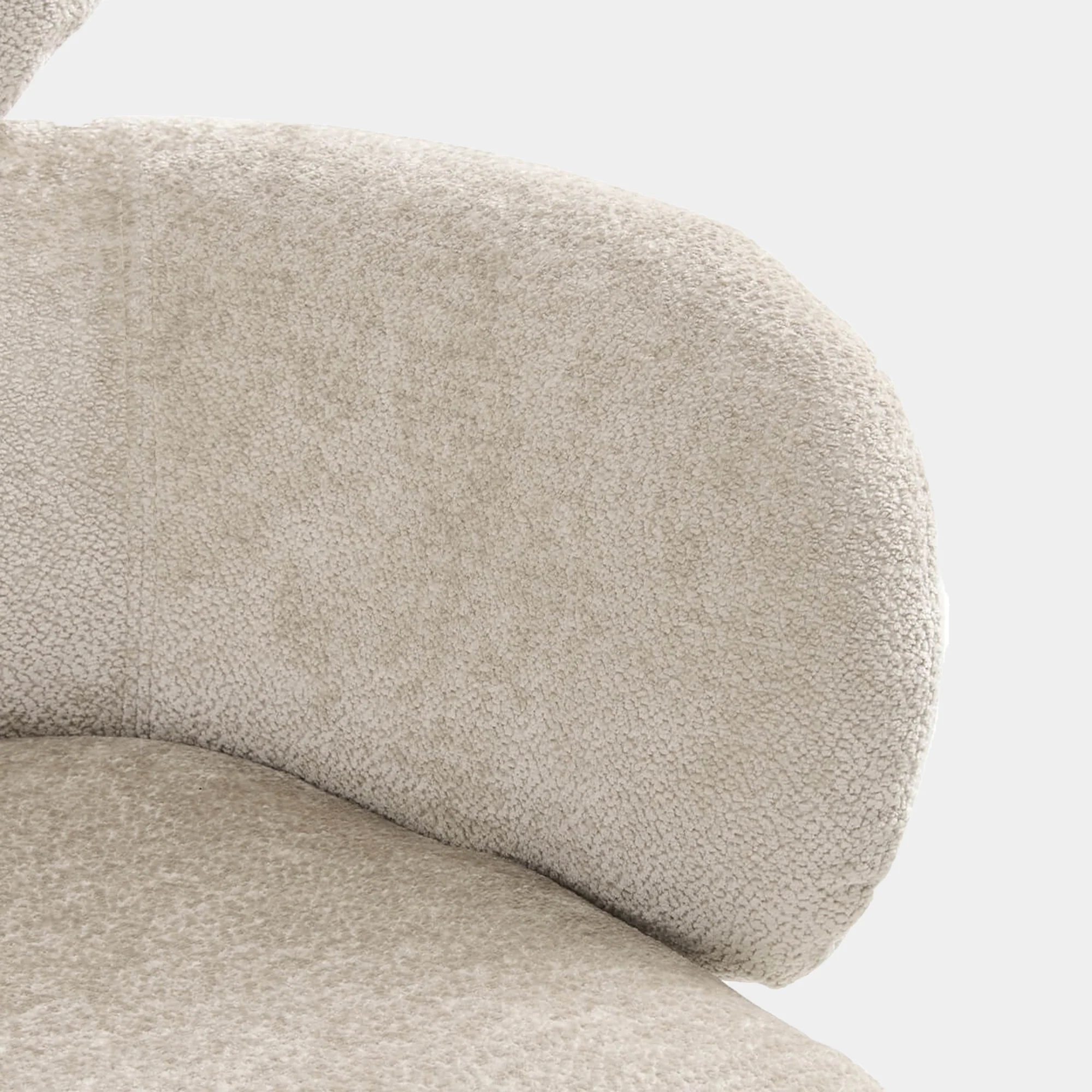 Glacier - Swivel Dining Chair, Beige Fabric - Image 5