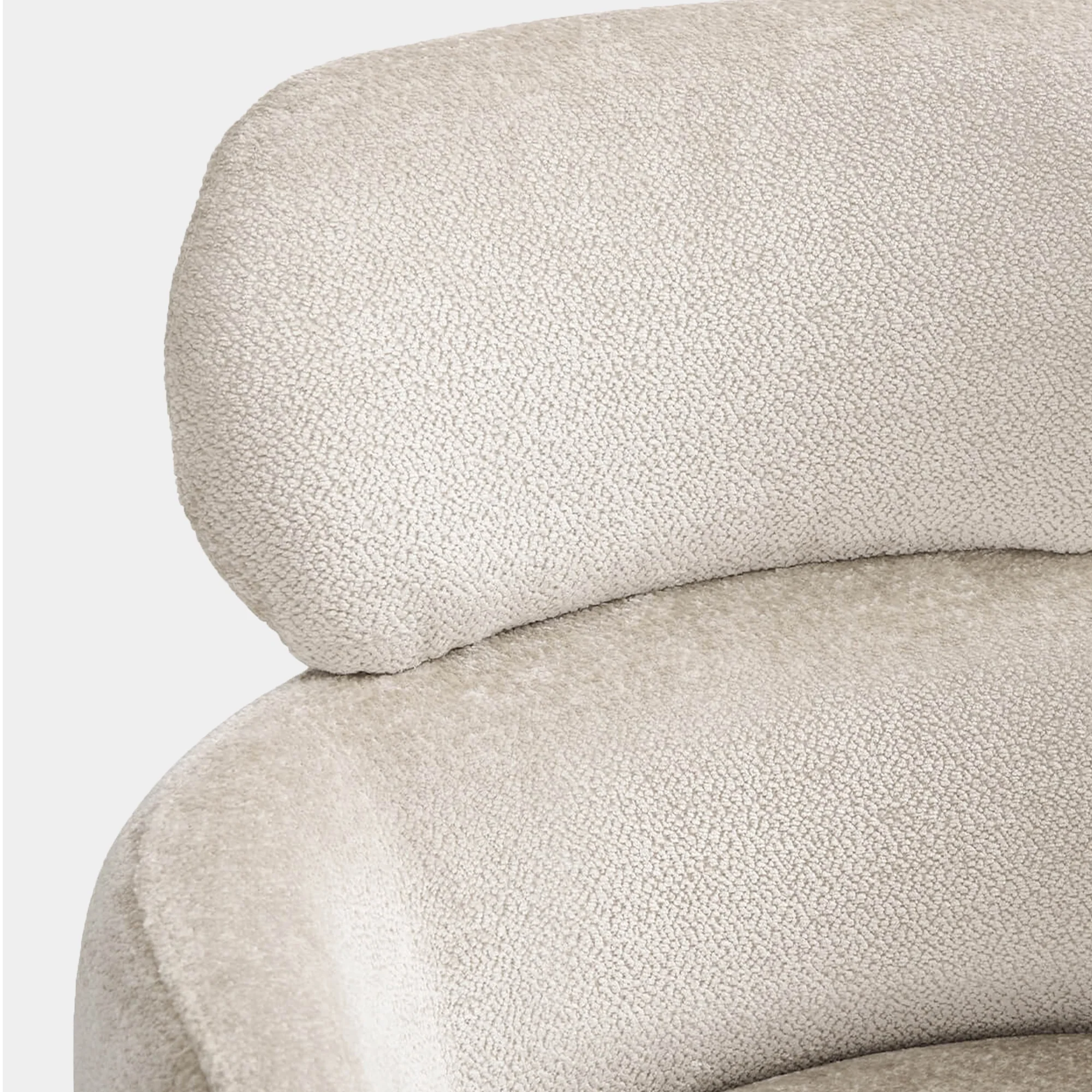 Glacier - Swivel Dining Chair, Beige Fabric - Image 6