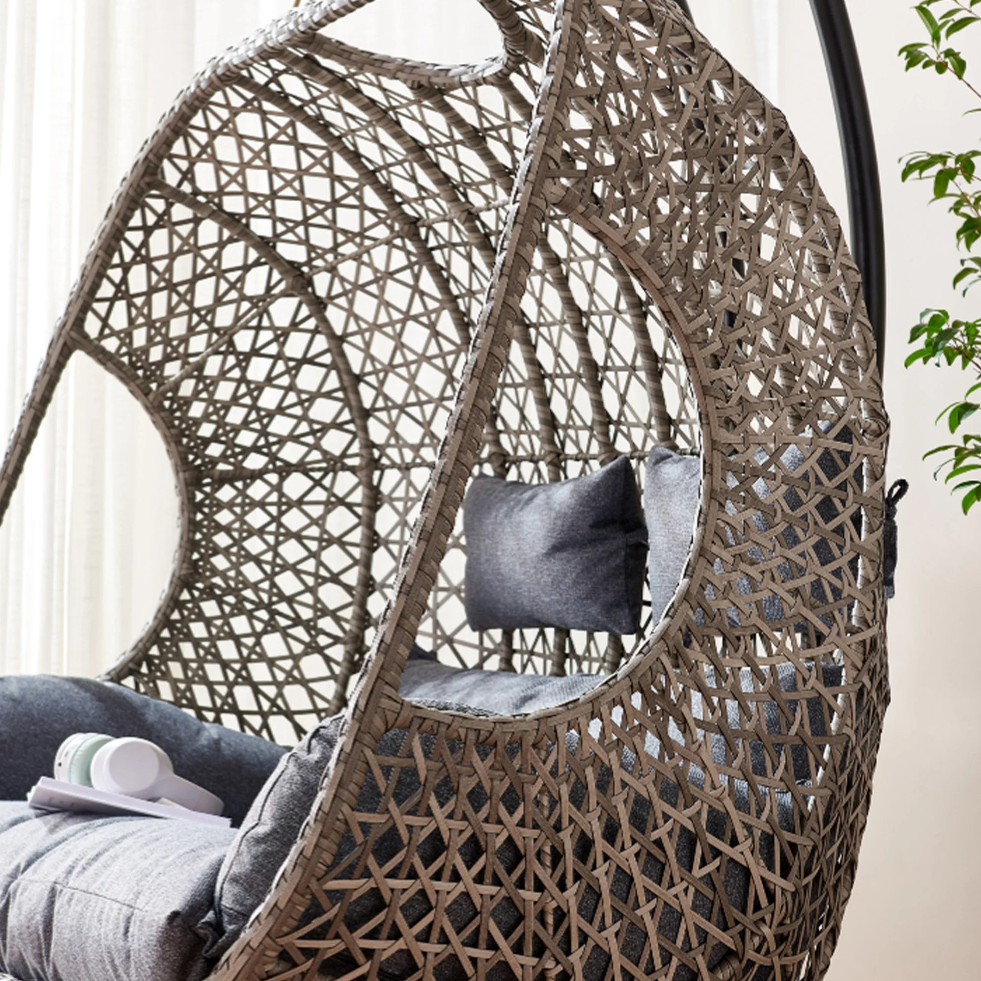 Honduras - Double Hanging Egg Chair With Cushions - Image 5