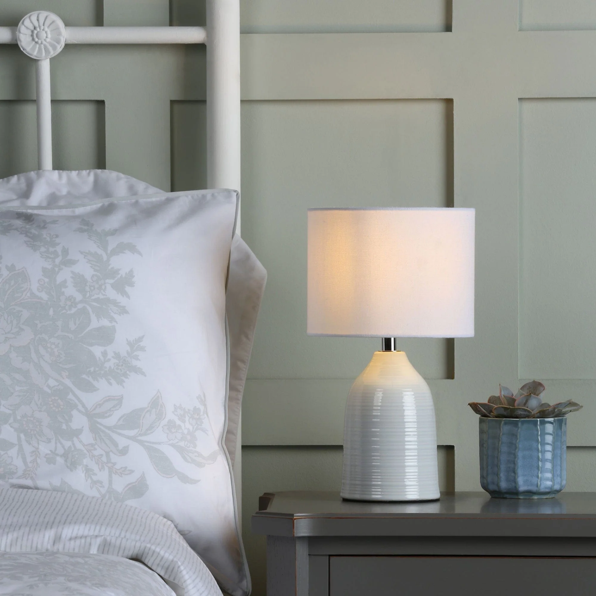 Laura Ashley - Penny Cream Table Lamp - Twin Pack - Image 3