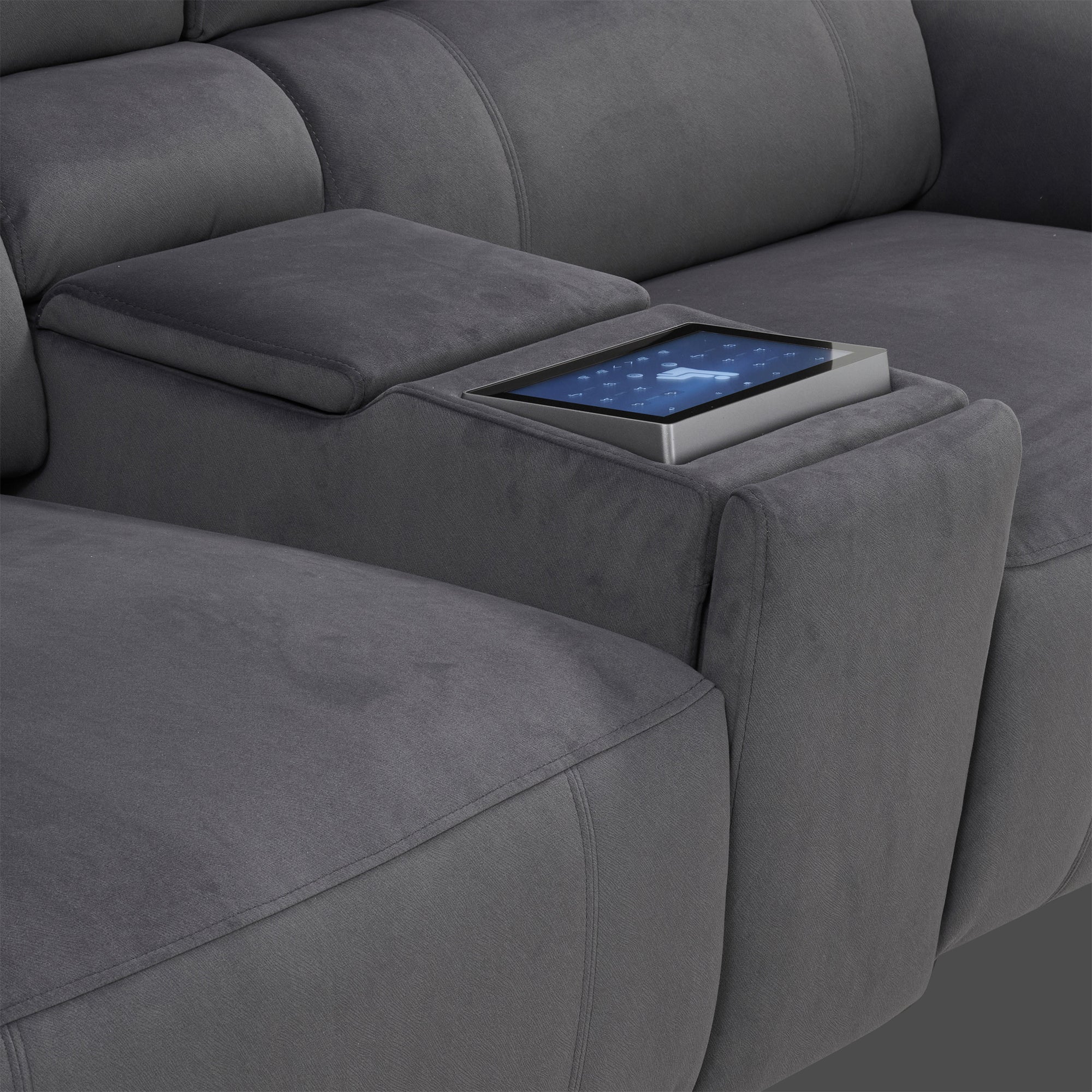 Nickelodeon - 2.5 Power Recliner Sofa With Touch Screen Control, Fabric - Image 3