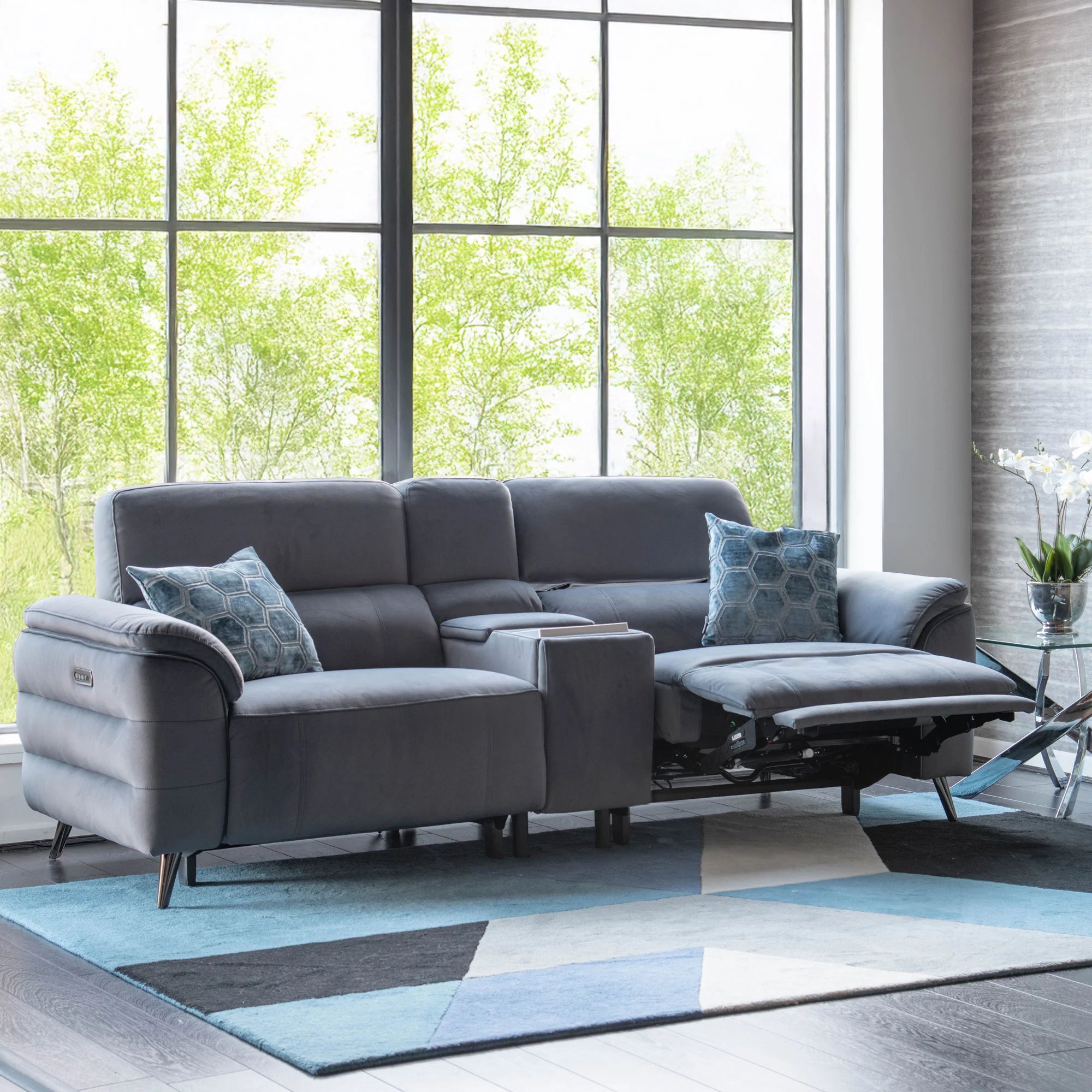 Nickelodeon - 2.5 Power Recliner Sofa With Touch Screen Control, Fabric - Image 14